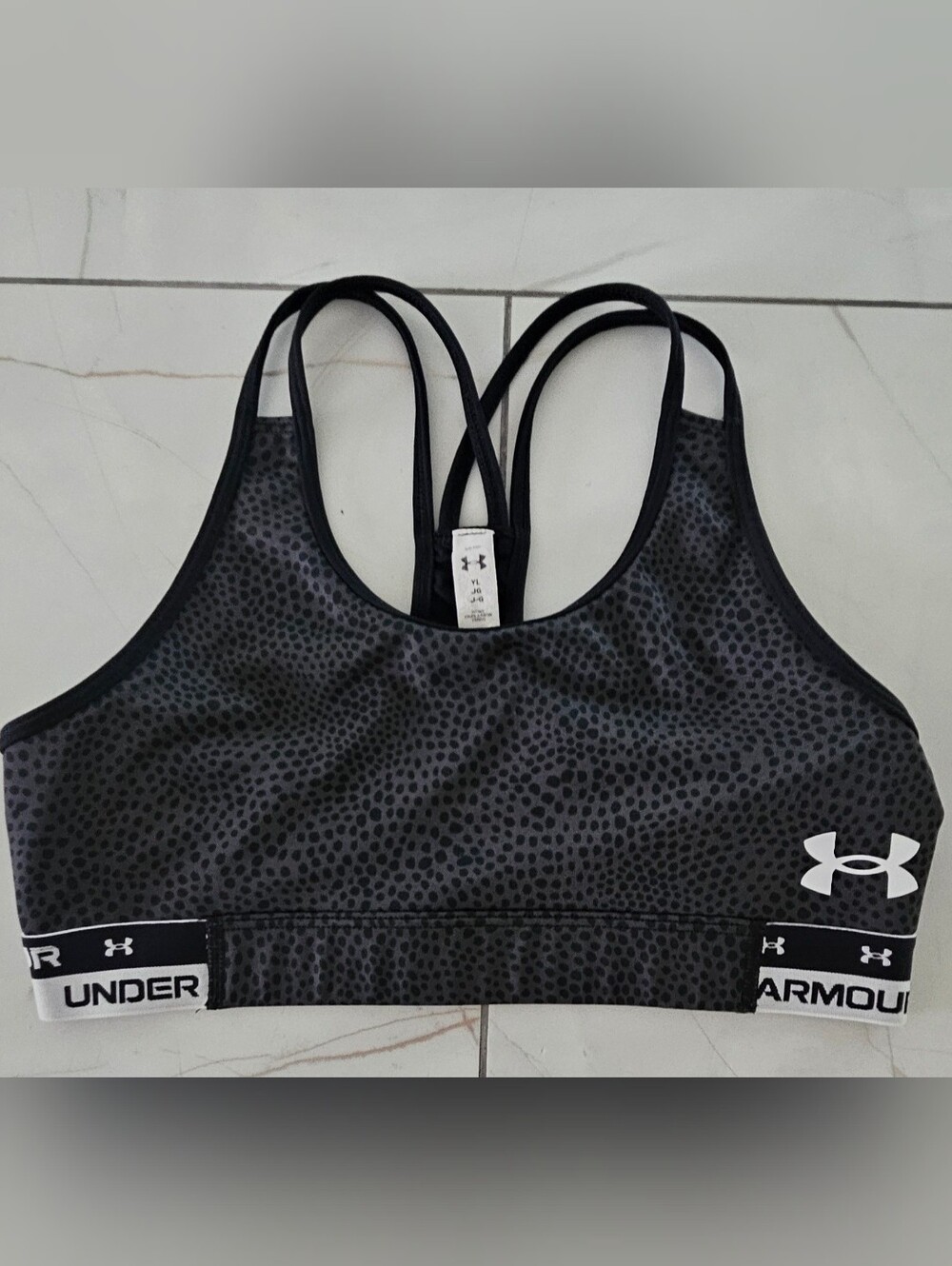 Under Armour Black Dotted Racerback Sports Bra